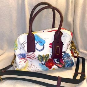 Marc Jacobs Collage Printed Leather Satchel
